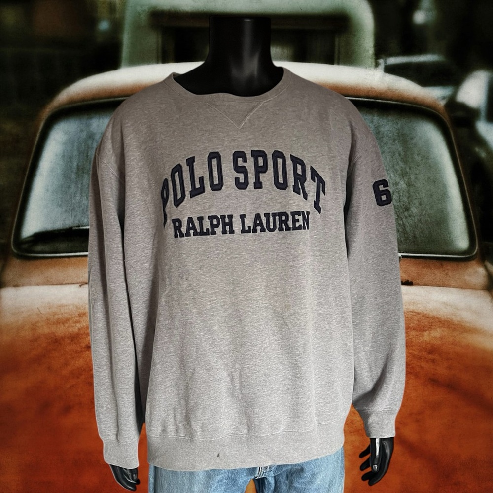 Polo Sport Gray Men's oversized Sweatshirt